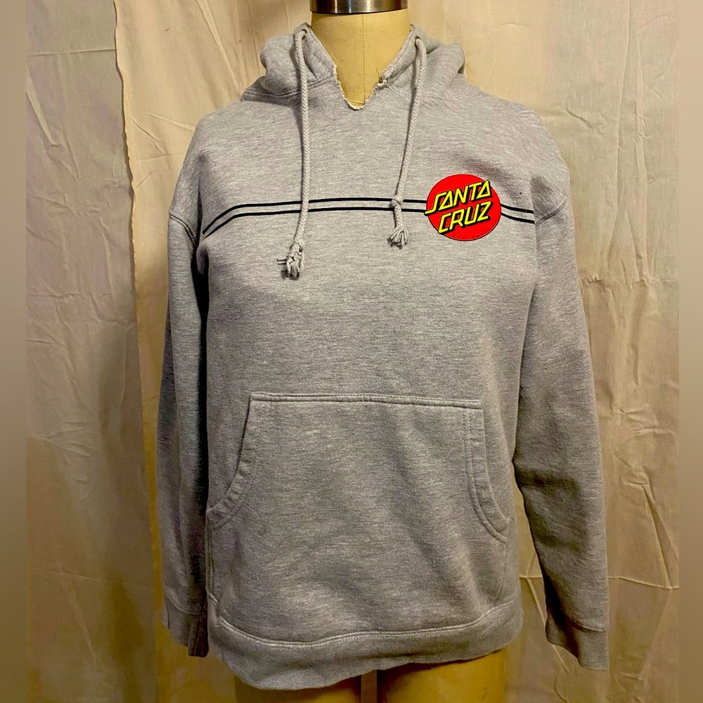 Santa Cruz Skateboards Classic Dot Hoodie w Logo Grey